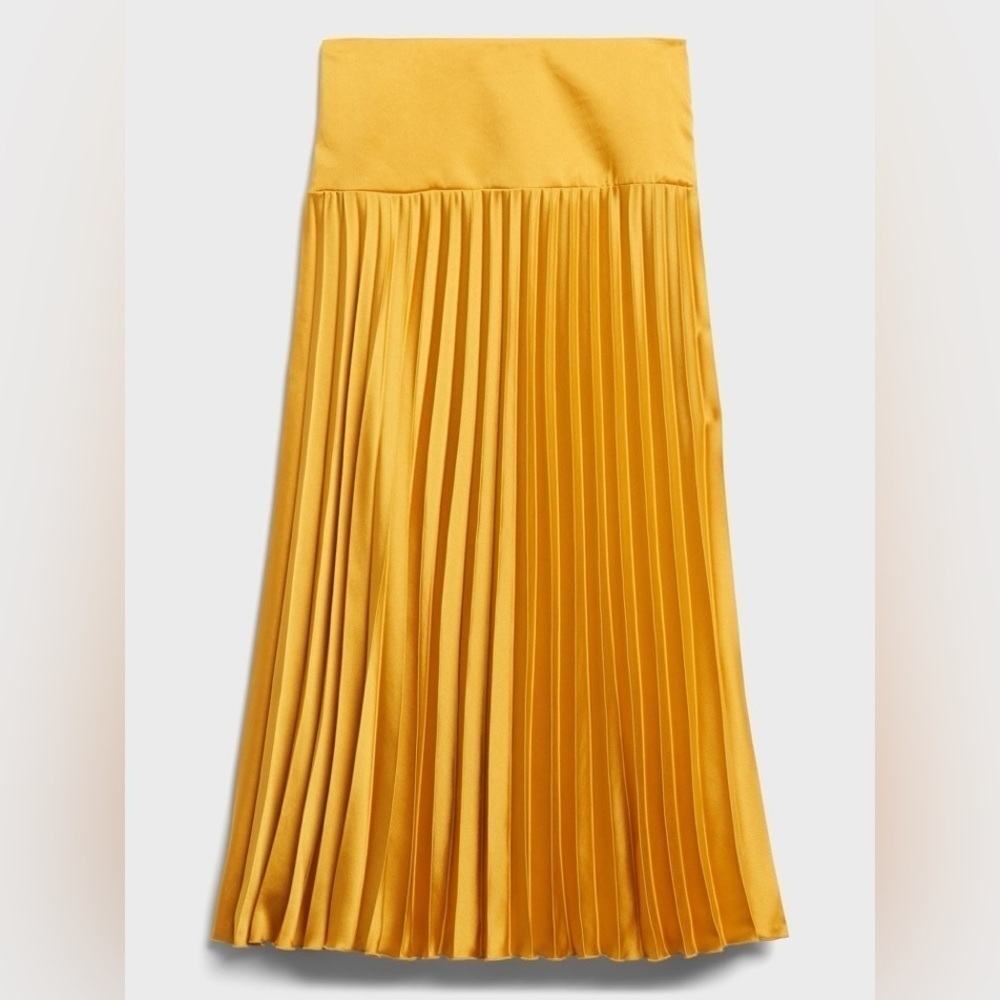 FINAL MARKDOWN NWT! Banana Republic Blue Raven Pleated Midi Skirt - Size 20 🧤 - Picture 3 of 6